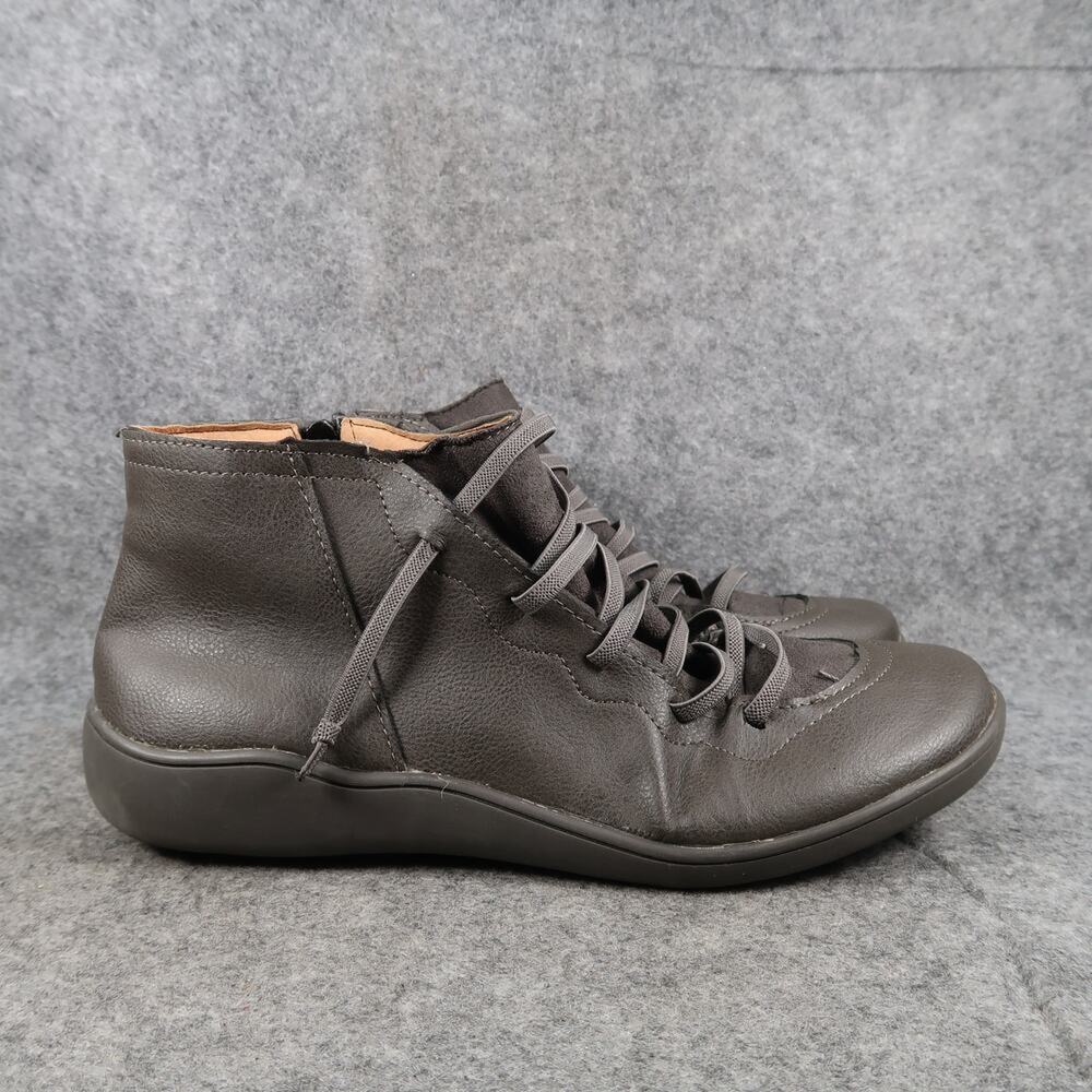 Casual Shoes Womens 9 Bootie Sneakers High Top Zip Comfort Round Toe Lifestyle